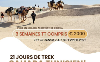21 jours de trek Sahara Tunisien 2027